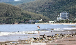 Bãi biển Quy Nhơn ngập rác 