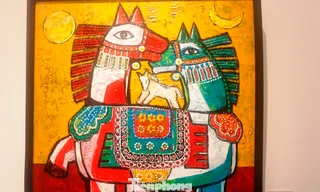 Mãn nhãn tranh ngựa đón xuân Bính Ngọ