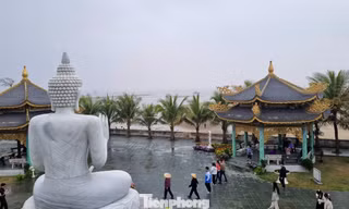 Xin lộc đầu năm ở ngôi chùa view biển nổi tiếng nhất Thanh Hóa