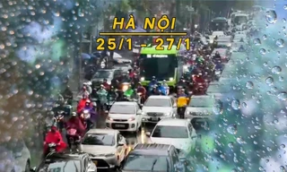 Cuối tháng 1 Hà Nội mưa phù sương mù trời rét