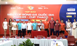 Toàn cảnh họp báo Siêu Cúp Bóng đá Quốc gia 2024/25 - Cúp THACO
