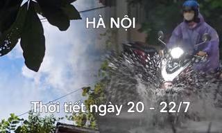 Hà Nội hứng mưa dông bất chợt dù bão chưa vào?