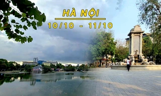 Ngày 10/10 Hà Nội tạnh ráo hửng nắng