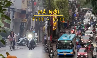Hà Nội sáng sớm trời lạnh, có lúc có mưa