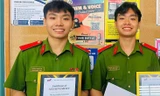 Anh em song sinh Nguyễn Trọng Thiên và Nguyễn Trọng Lộc (SN 2004), hiện là học viên Trường Đại học Cảnh sát nhân dân, TPHCM 