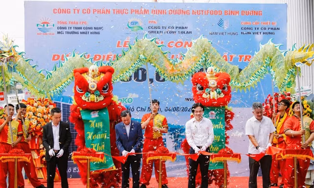 Nhà máy Nutifood đón nguồn điện xanh