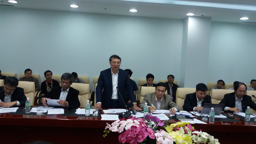 Thứ trưởng Bộ Công thương Hoàng Quốc Vượng phát biểu kết luận buổi làm việc