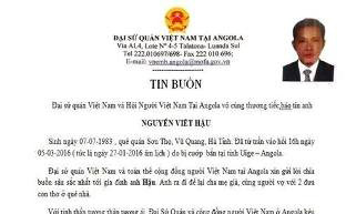 Hai người Việt Nam bị bắn chết tại Angola