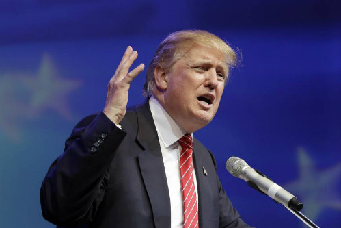 Ứng viên tranh cử tổng thống Mỹ Donald Trump. Ảnh: AP