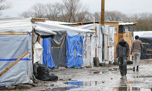 Một góc trại tị nạn Jungle. Ảnh: Reuters
