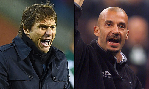 Vilalli (phải) từng chơi cạnh Conte tại Juventus trong năm năm và theo dõi sự thăng tiến của đàn em trong nghiệp cầm quân nhiều năm qua.