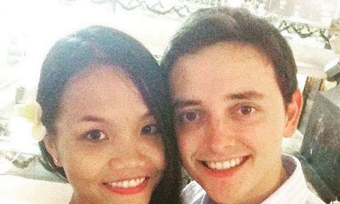 Thanh Vy và chồng người Pháp.