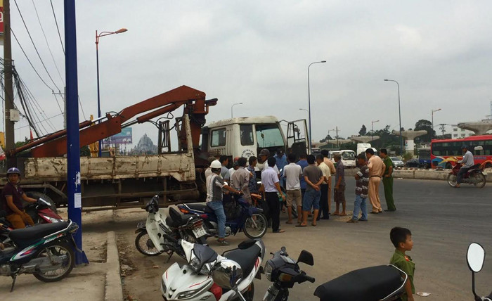 Hiện trường vụ tai nạn.