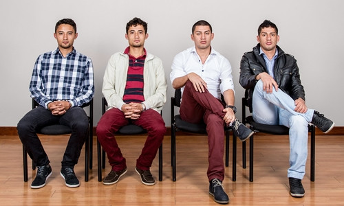 Từ trái sang phải Jorge Castro, William Velasco, Carlos Castro và Wilber Velasco. Ảnh: NYTimes