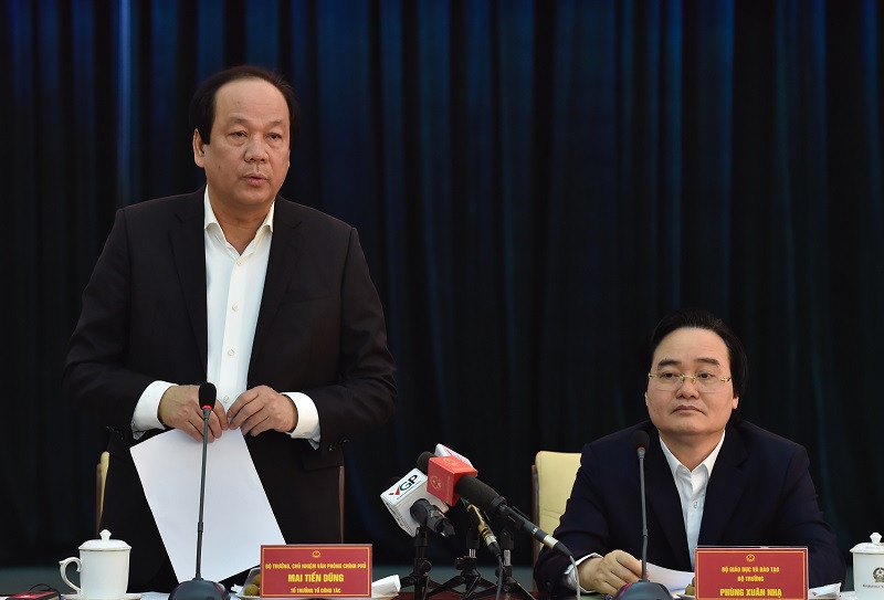 Tổ công tác của Thủ tướng làm việc với Bộ GD-ĐT