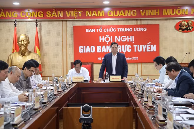 Trưởng Ban Tổ chức T.Ư Phạm Minh Chính (ảnh Xaydungdang)