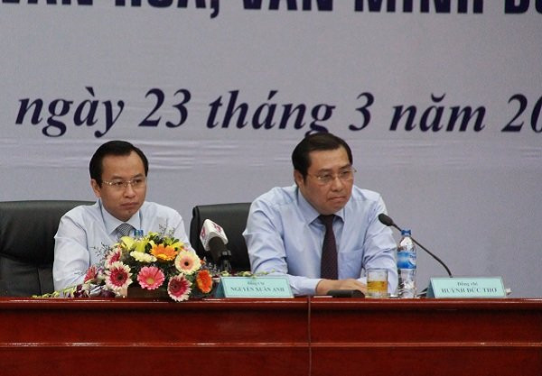 Ông Nguyễn Xuân Anh (trái) và ông Huỳnh Đức Thơ. Ảnh: Vietnamnet