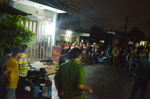 Hiện trường vụ án được phong tỏa. Ảnh: Sơn Hòa