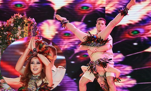 Bị chấn thương, Jennifer Phạm vẫn nhào lộn trên sân khấu