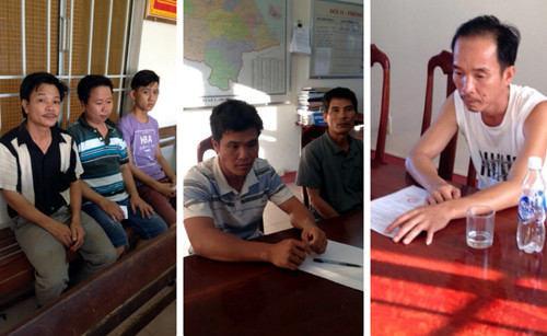 6 nghi can bị tạm giữ. Ảnh: T.H