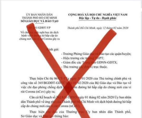 Công an TPHCM điều tra vụ giả văn bản cho học sinh TPHCM nghỉ học vì Covid-19