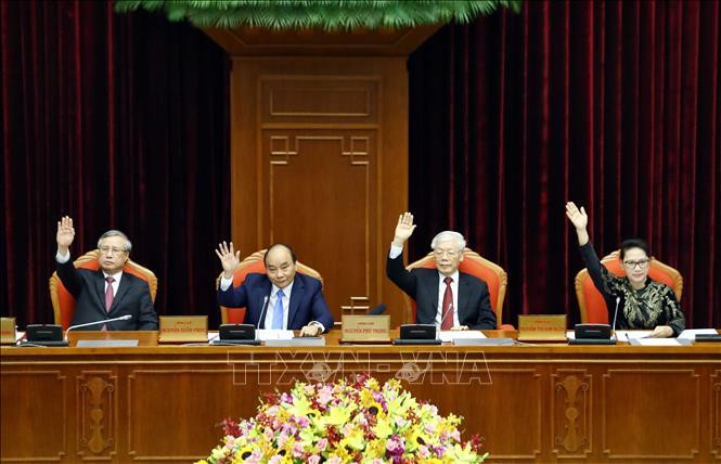 Bế mạc Hội nghị T.Ư 10 (ảnh TTXVN)