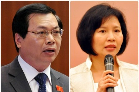 Ông Vũ Huy Hoàng và bà Hồ Thị Kim Thoa