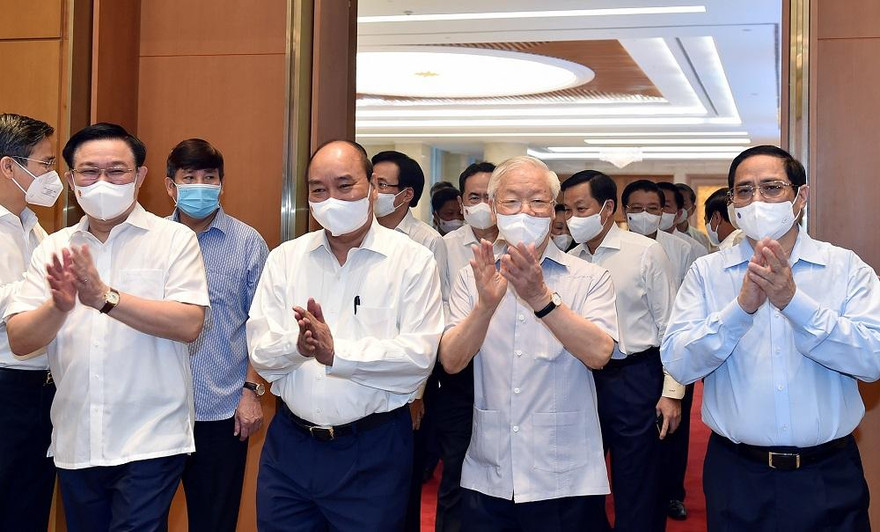 Tổng Bí thư Nguyễn Phú Trọng dự phiên họp Chính phủ (ảnh Nhật Minh)