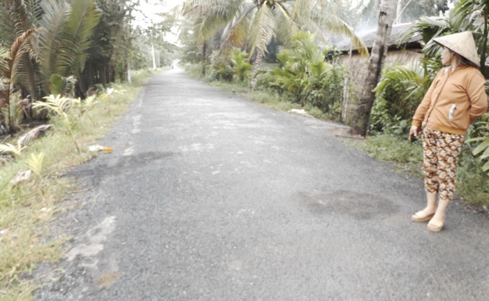 Hiện trường nơi nạn nhân L. nằm gục và tử vong tại chỗ.