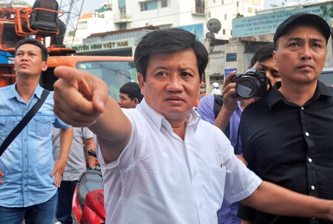 Ông Đoàn Ngọc Hải trong một lần ra quân lập lại trật tự lòng lề đường. 