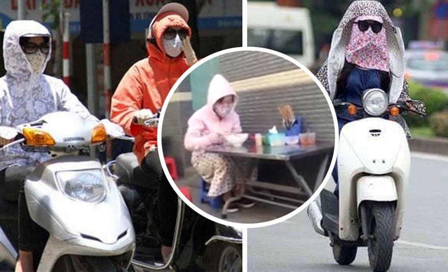 Hiểm hoạ giao thông từ váy áo chống nắng của phụ nữ