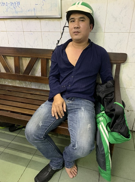 Đối tượng Trung tại cơ quan công an. Ảnh CA