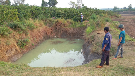 Ao nước nơi xảy ra vụ việc thương tâm.