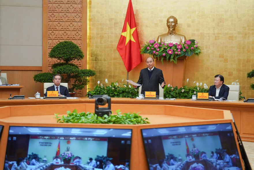 Thủ tướng Nguyễn Xuân Phúc phát biểu tại hội nghị.