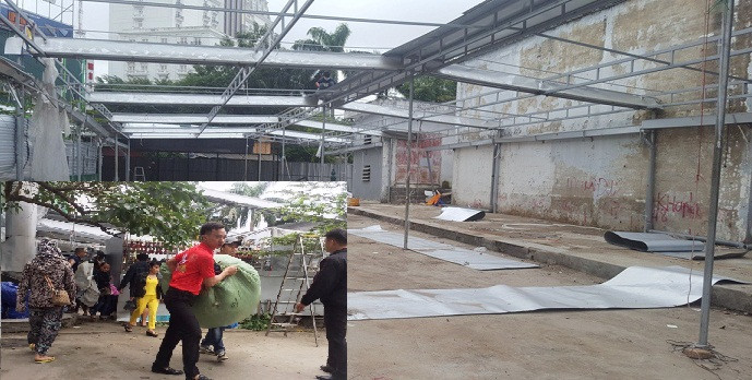 Tháo dỡ Trung tâm mua sắm trái phép chống lệnh Chủ tịch tỉnh