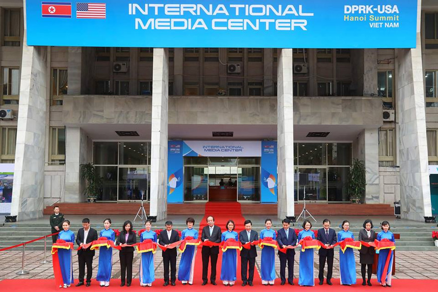 Khai trương Trung tâm báo chí phục vụ Hội nghị thượng đỉnh Mỹ - Triều (ảnh Như Ý)