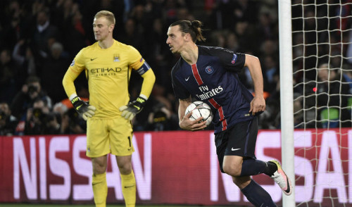 Ibrahimovic, nếu tới Anh, sẽ đối địch với Man City của Pep Guardiola. Ảnh: AFP.