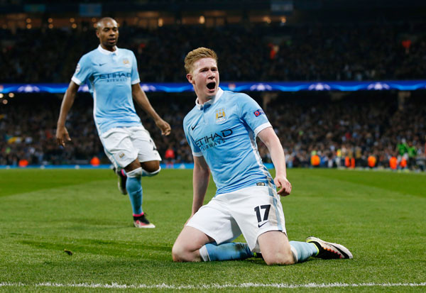 De Bruyne đóng vai chính trong chiến thắng trước PSG. Ảnh: Reuters.