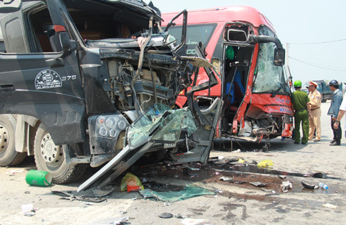 Hiện trường vụ tai nạn.