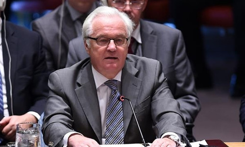Đại sứ Nga tại Liên Hợp Quốc Vitaly Churkin. Ảnh: AFP.