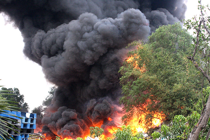 Hiện trường vụ cháy.