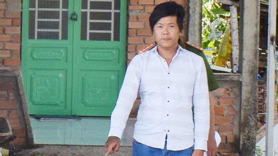 Trung bị công an khởi tố bắt tạm giam. Ảnh công an cung cấp