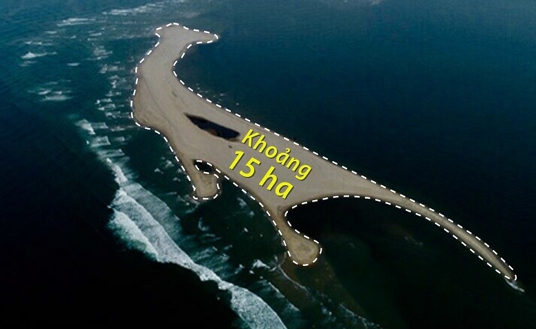 Quá trình cồn cát 15 ha trồi lên mặt biển ở Quảng Nam