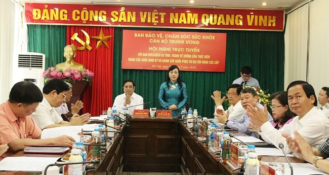 Hội nghị hướng dẫn thực hiện kế hoạch khám kiểm tra sức khỏe phục vụ đại hội đảng bộ các cấp. (ảnh B.Y)