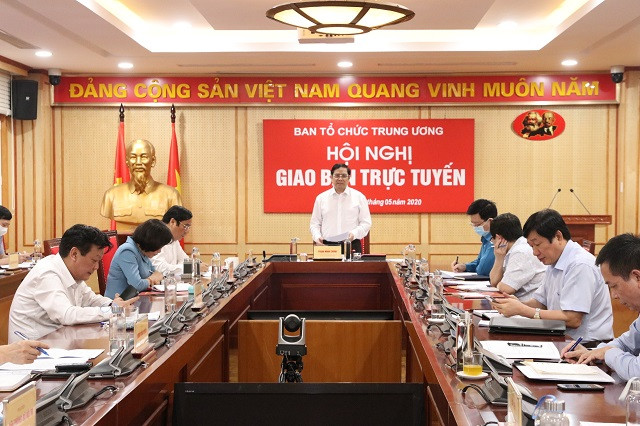 Giao ban trực tuyến Ngành xây dựng Đảng (ảnh Ngô Khiêm)