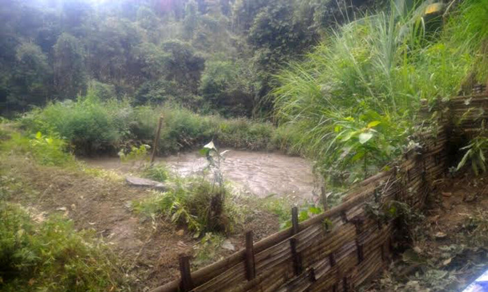 Ao nước nơi phát hiện thi thể chị Tẩn Tả Mẩy.