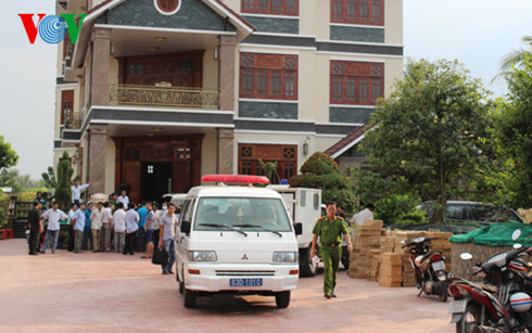 Căn biệt thự của doanh nhân Lương Văn Triêm nơi xảy ra vụ án giết người (Ảnh: Nhật Trường)