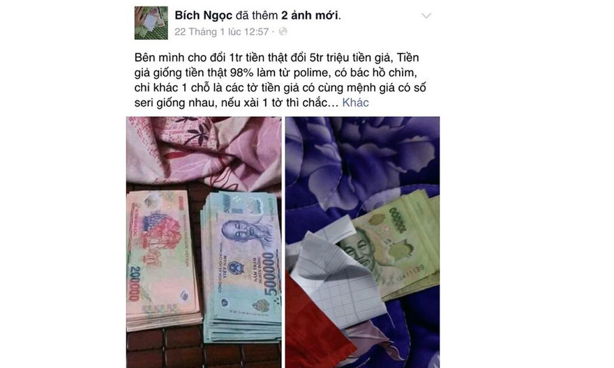 Những lời quảng cáo trên mạng xã hội facebook.