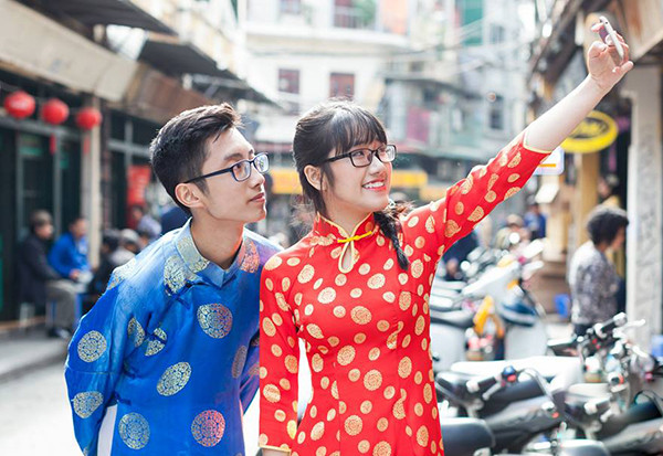 Cặp đôi Tuấn Minh - Linh Chi lớp 11 Tin 2 cũng có buổi du xuân đón Tết đầy thú vị