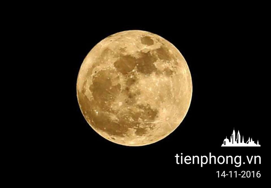 Ảnh siêu trăng tại Việt Nam. Ảnh Như Ý.